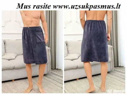  Pirties-saunos rankšluostis su kišene vyrams.